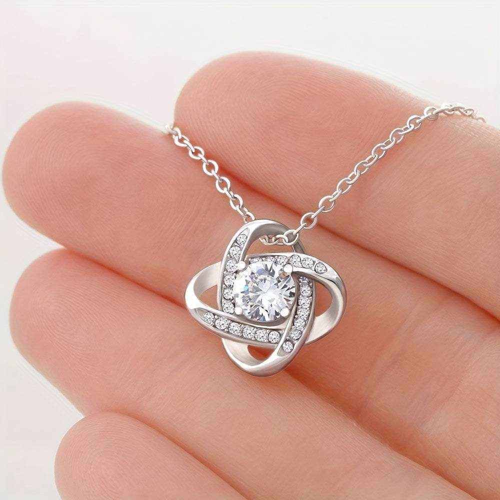 Granddaughter Zircon Flower Pendant Necklace Graduation Christmas Gift