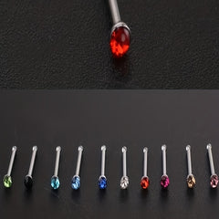 10pcs Stainless Steel 1.8mm Curved Nose Nail Ring Body Jewelry for Men