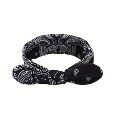Boho Style Rabbit Ear Knot Elastic Headband Hair Accessory