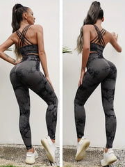 High Waist Tie Dye Sports Leggings for Women