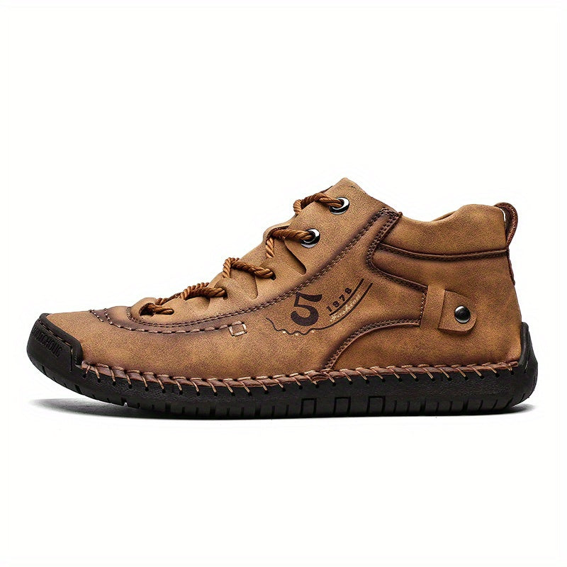 Men's Vintage Lace Up Outdoor Shoes Casual Walking Hiking Trekking