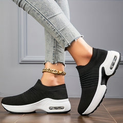 Women's Knit Slip On Sneakers Lightweight Outdoor Shoes