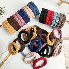 20pcs Multicolor Hair Tie Fancy Textured Elastic Headbands Hair Rope