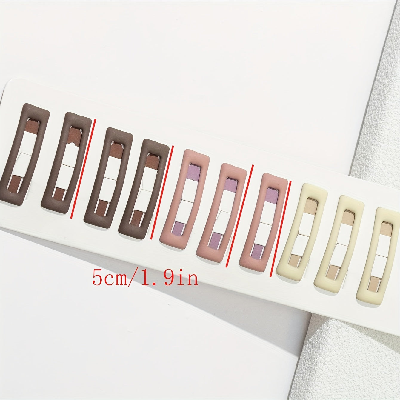 10pcs Rectangle Hair Clips Girls Metal Snap Barrettes Decorative Hairpins