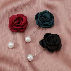 3pc Faux Pearl Flower Pins Brooches for Party Evening Decor