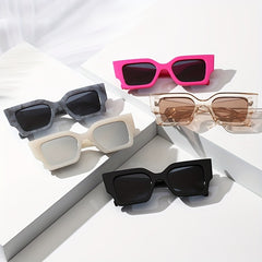 Cat Eye Sunglasses Square Frame Glasses Wide Temple UV400