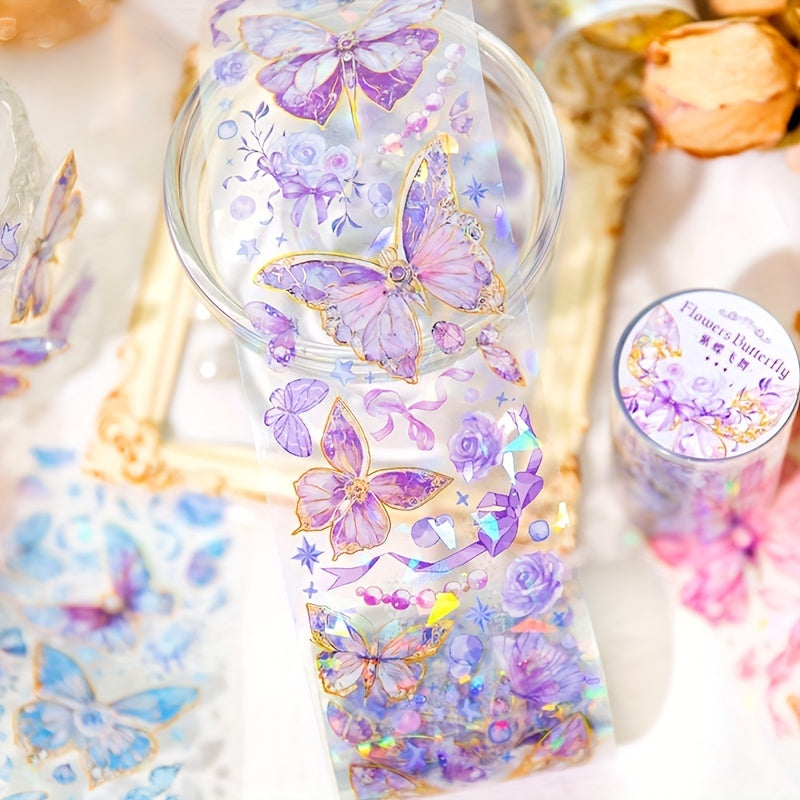 Butterfly Series Laser Golden DIY Journal Decorative Tape