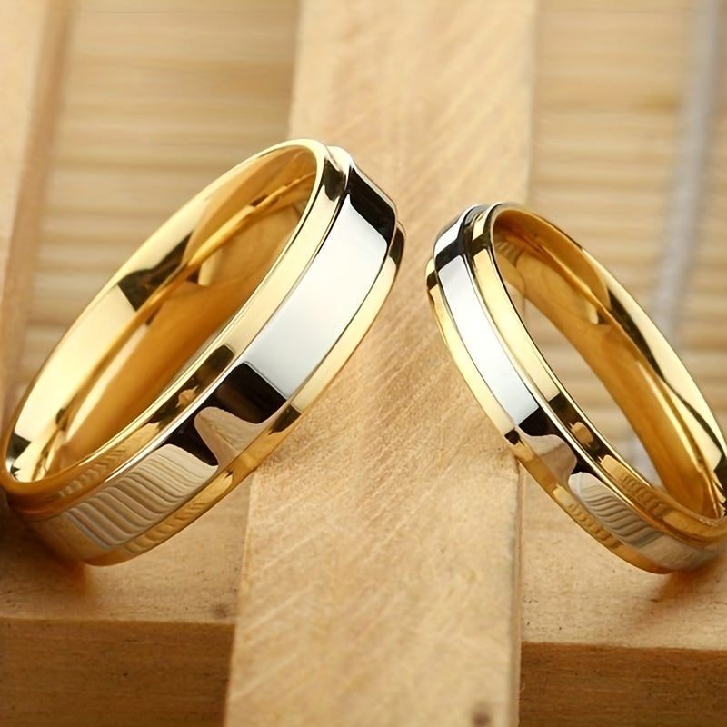 Titanium Steel Couple Ring Wedding Ring 4mm 6mm Wide Band Ring Men Women Love