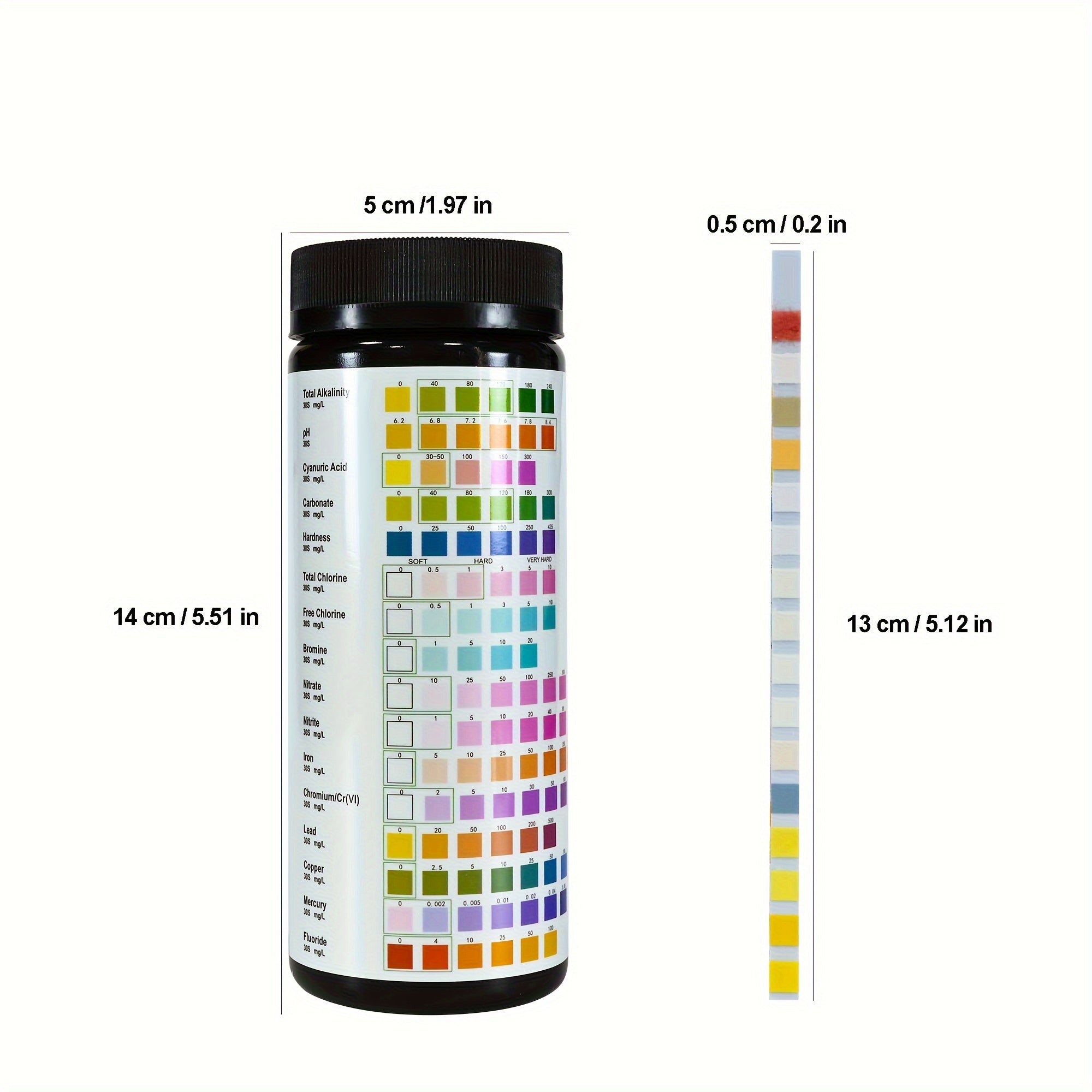 Water Testing Kit 125 Pieces 16 in 1 Well Drinking Water Test TESPERT Strips