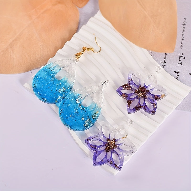 DIY Crystal Resin Mould Exotic Earrings Silicone Mold Hollow Pattern