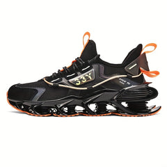 Men's Block Lace up Blade Sneakers Outdoor Sports Shoes