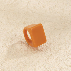 Colorful Square Resin Ring Chunky Stackable Joint Ring