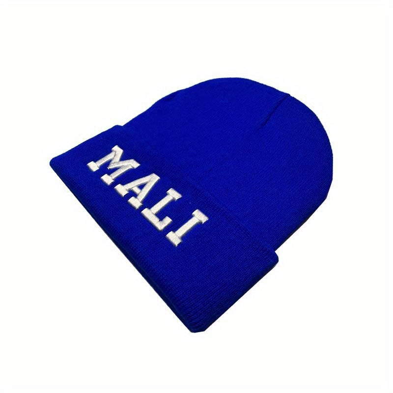 Warm Knitted Hat Embroidered Woolen Hat Coldproof Street Versatile Hat
