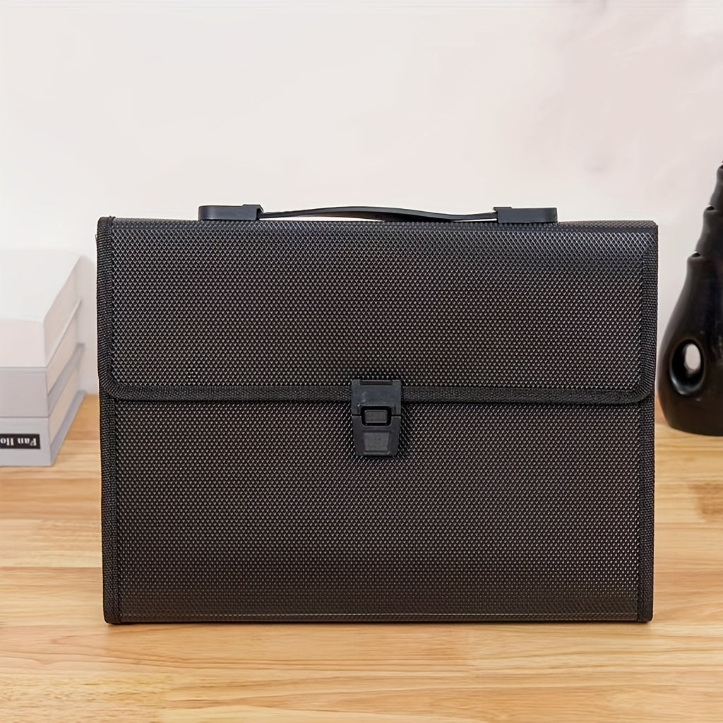 A4 Accordion Bag 13 Grid Bill Clip File Briefcase