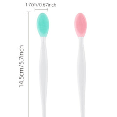 Double Sided Silicone Nose Clean Brush Facial Blackheads Exfoliating