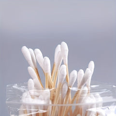 100pcs Bamboo Swab Double Stick Disposable Sanitary Swab
