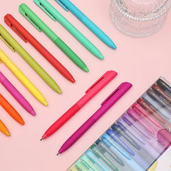 24pcs Colored Gel Pens for Note Taking Quick Drying Retractable Fine Point 0 5mm