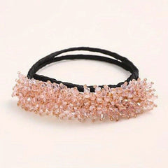 Crystal Pearl Hair Device Braided Headdress Hair Artifact Bun Accessories