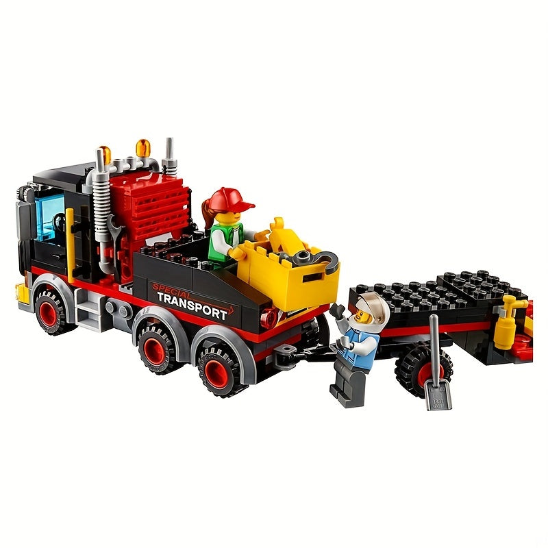 City Bricks Heavy Cargo Transport Helicopter Truck Building Blocks Toys
