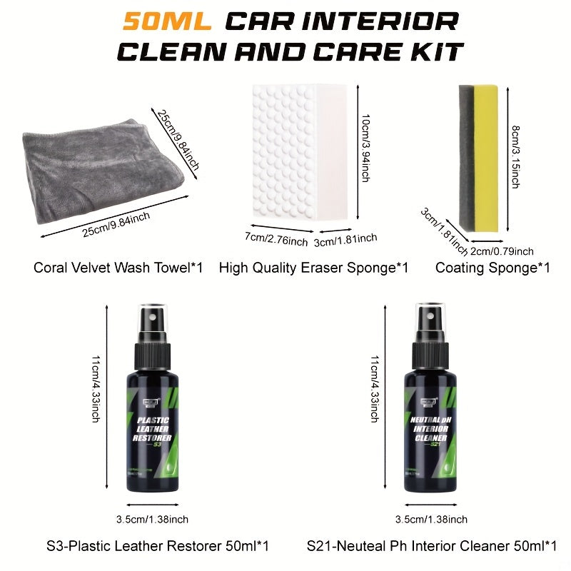 Car Interior Cleaning Kit 100ML - Refurbishment Maintenance Spray
