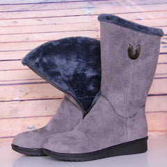 Women's Fleece Lining Winter Snow Boots Non slip Platform Outdoor Mid Calf Boots