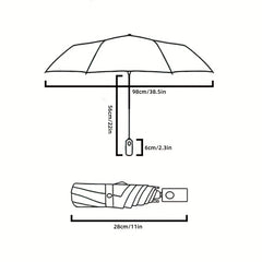 Fruit Pattern Vinyl Sun Umbrella Three fold Umbrella