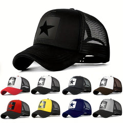 Pentagram Print Unisex Trucker Hat Mesh Lightweight Baseball Cap