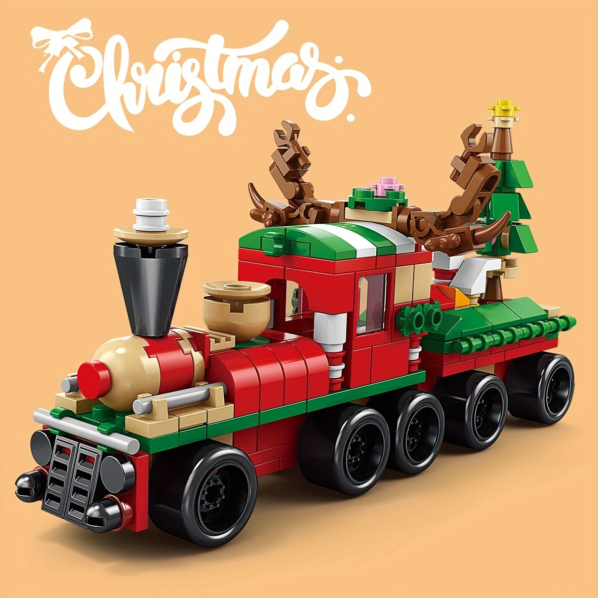 6 In 1 Christmas Train Building Blocks Educational Toys DIY Model Christmas Gift