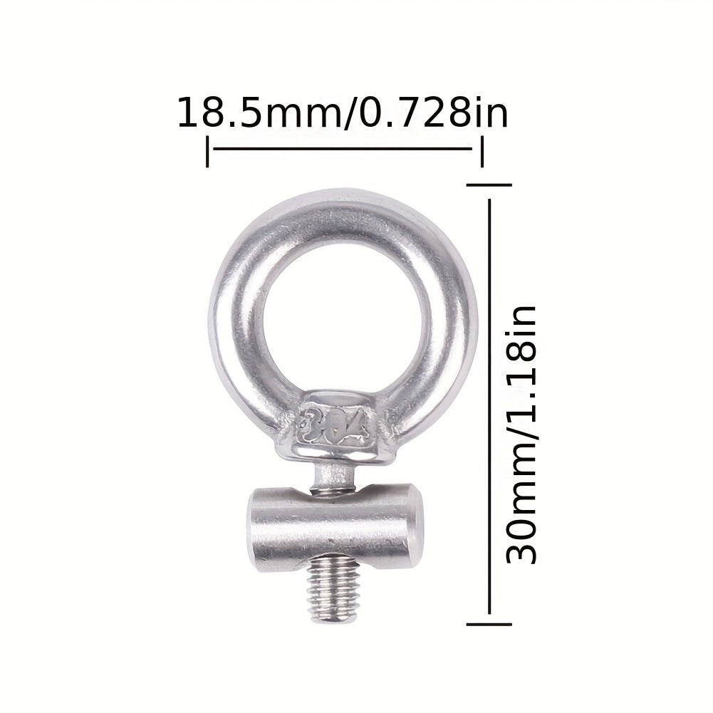 2pcs Stainless Steel Awning Rail Stoppers 6mm Silver