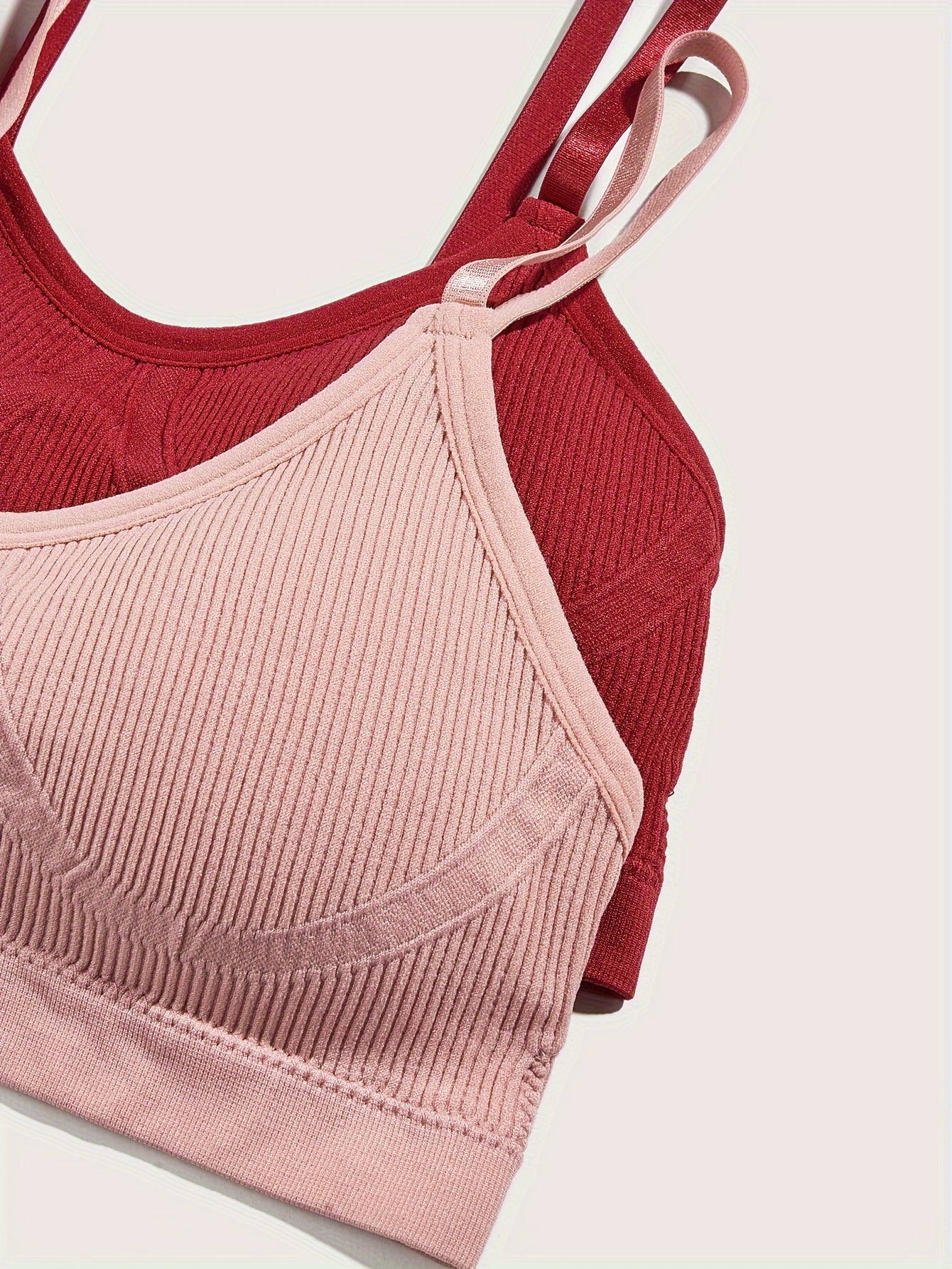 Solid Wireless Push Up Bra & Panties Lingerie Set Women's Underwear