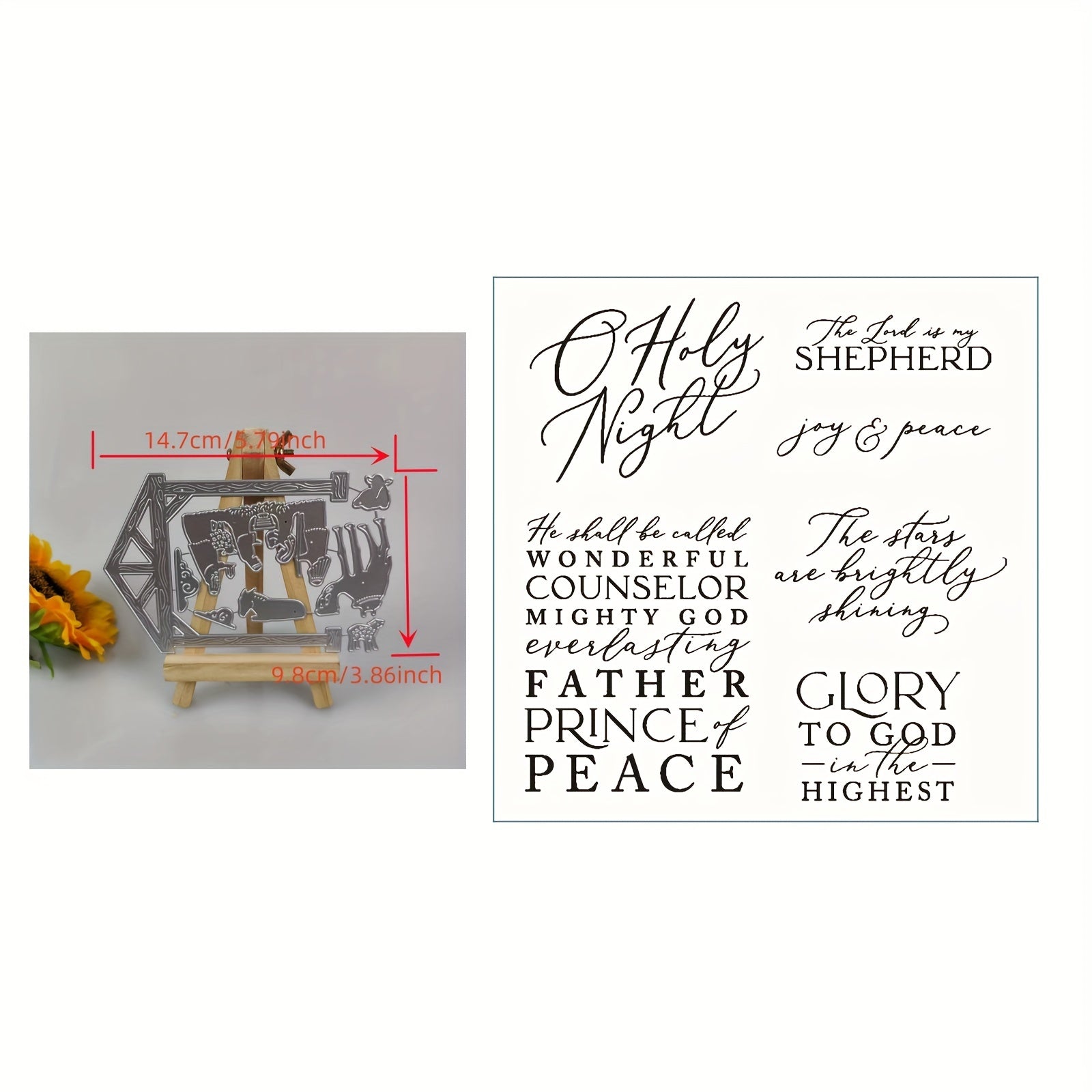 Blessing Words Metal Cutting Dies and Stamps for Scrapbooking Stencil Embossing