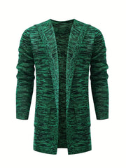 Knitted Hooded Cardigan Men's Warm Overcoat
