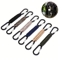 Outdoor Umbrella Rope Braided Double end Buckle Backpack Key Hanging Carabiner