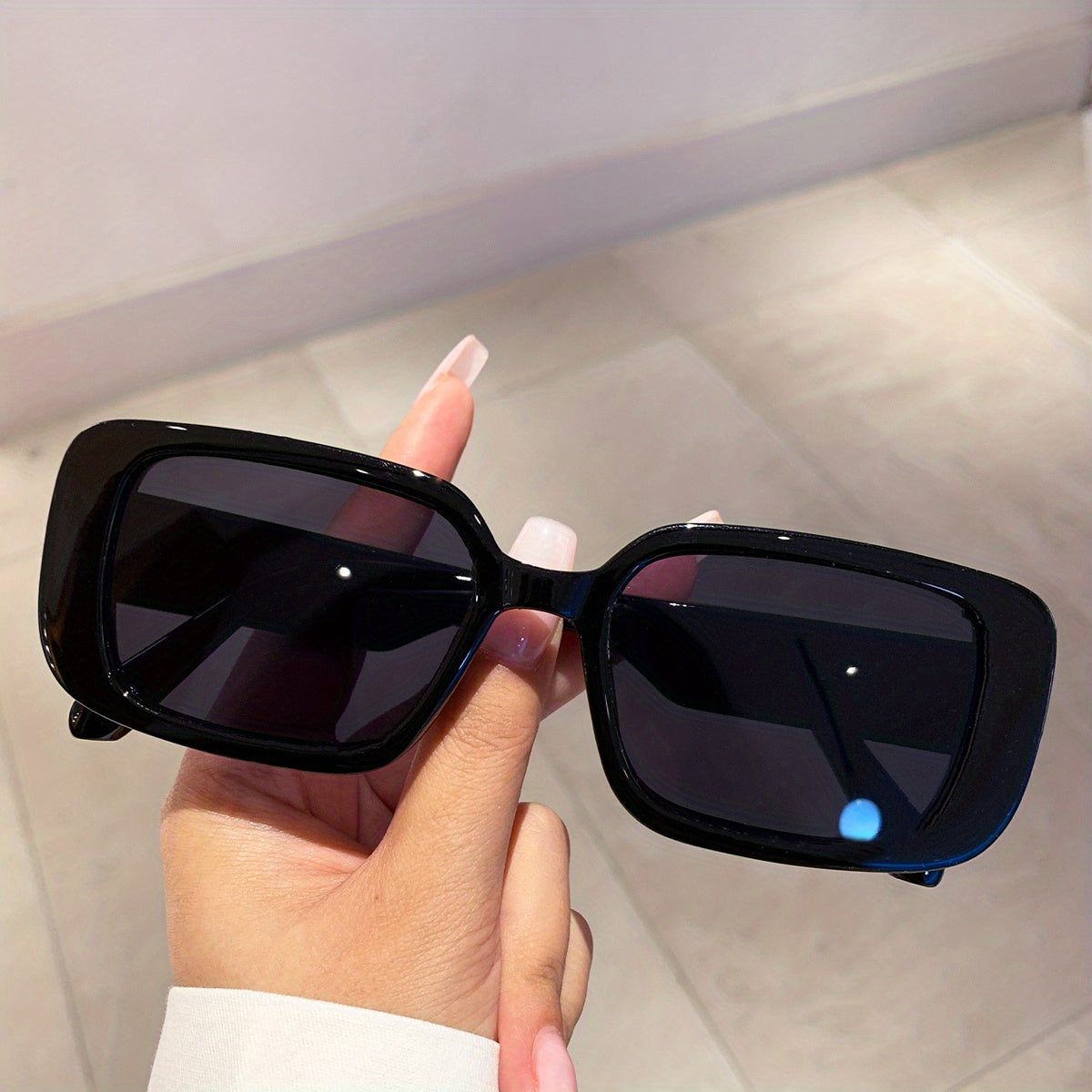 Y2K Rectangle Sunglasses Candy UV400 Shades Party Club