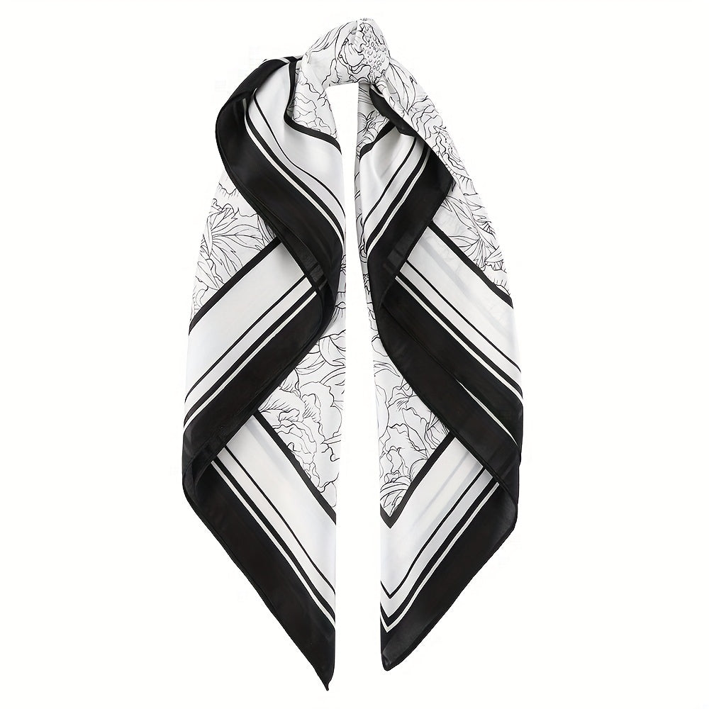 Boho Paisley Print Turban Scarf Silk Headdress Women Girls Hair Accessories
