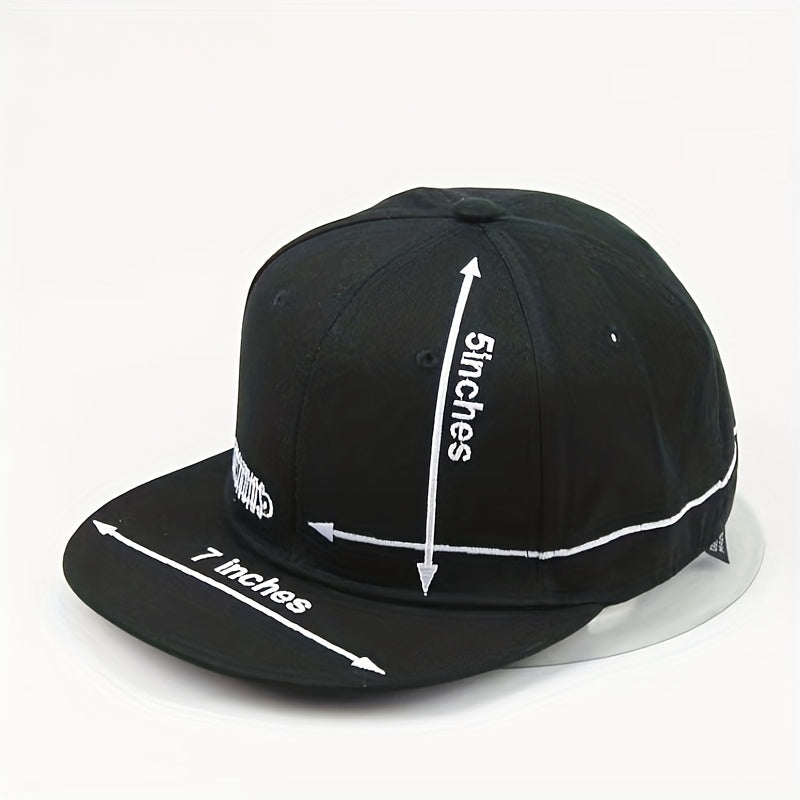 Unisex Embroidery Flat Brim Baseball Cap