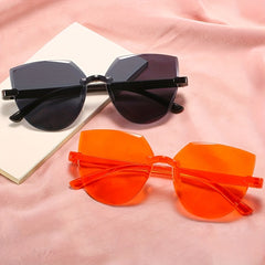 Rimless Cat Eye Sunglasses UV400