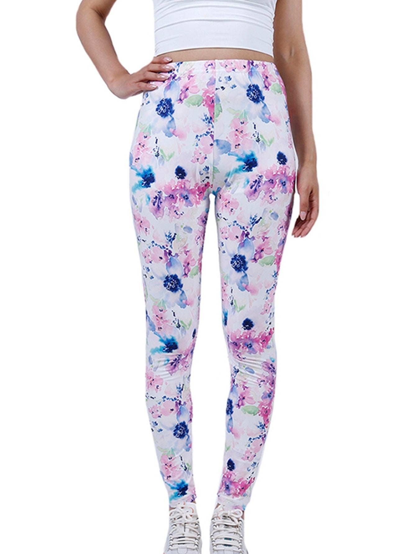 Floral Printed Yoga Pants High Waist Leggings