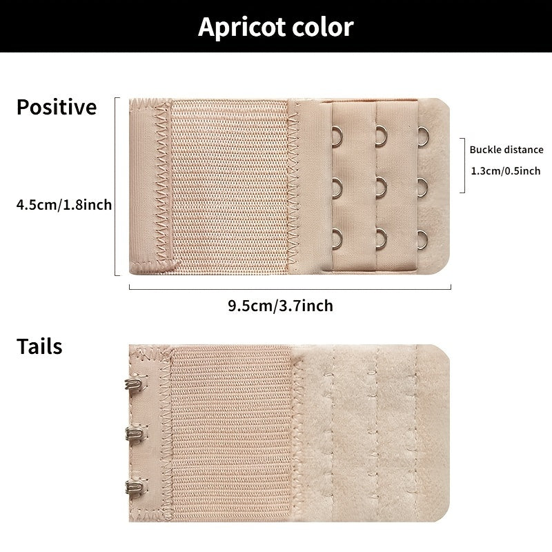 3pcs Bra Extenders Elastic Stretchy Extension Strap Women's Lingerie
