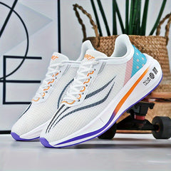 Women's Colorblock Casual Sneakers Lace Up Soft Sole Platform Running Shoes