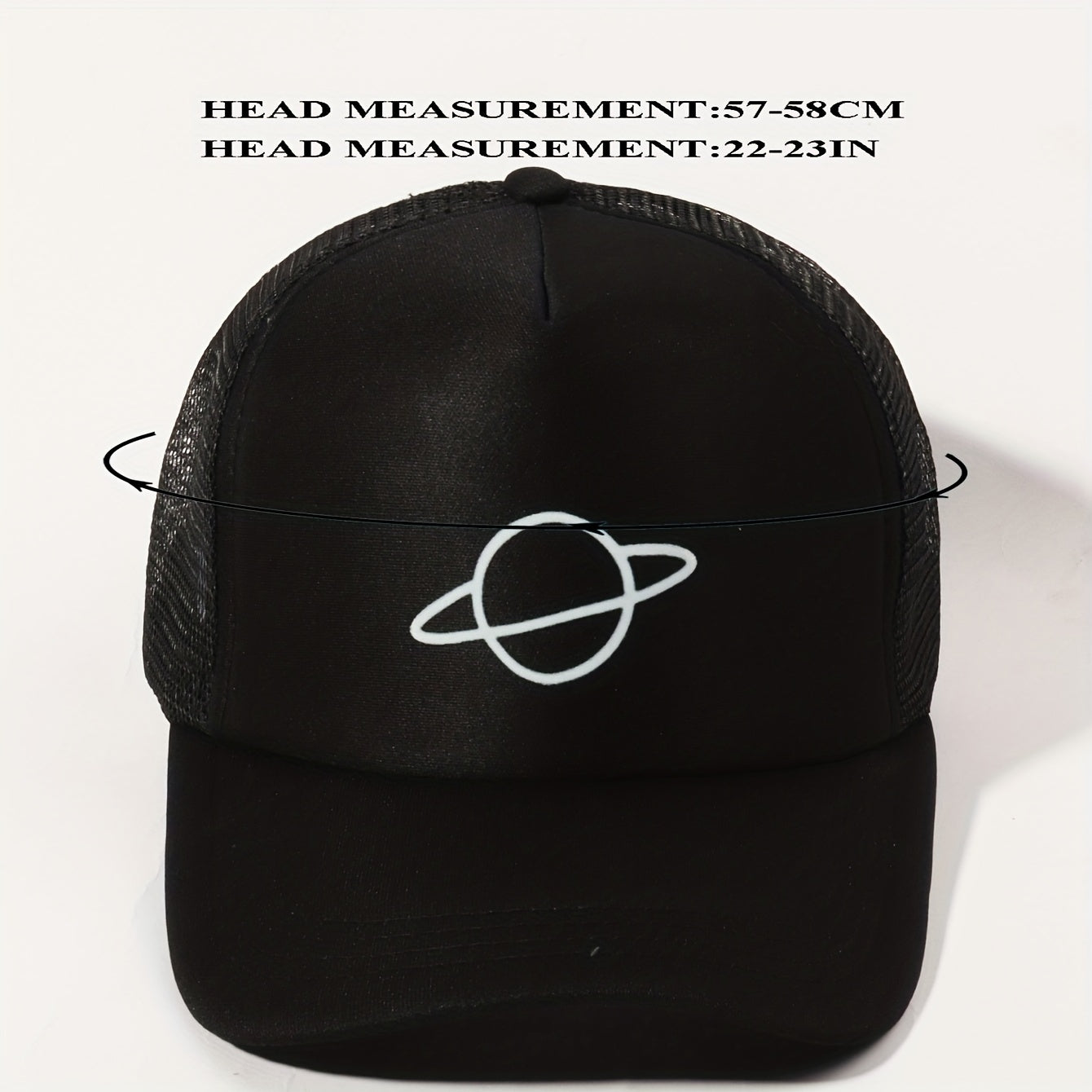 Planet Print Trucker Hat Mesh Breathable Baseball Cap Lightweight Casual Dad Hat