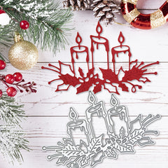 Christmas Candle Scrapbook Embossing Greeting Card Manual Punch