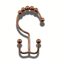 12pcs Rustproof Double Sliding Shower Curtain Hooks Bathroom Access
