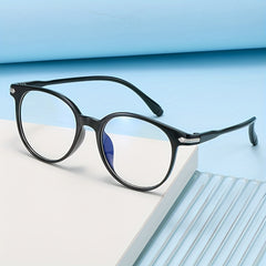Light Blocking Glasses Jelly Round Frame Clear Lens Computer Glasses