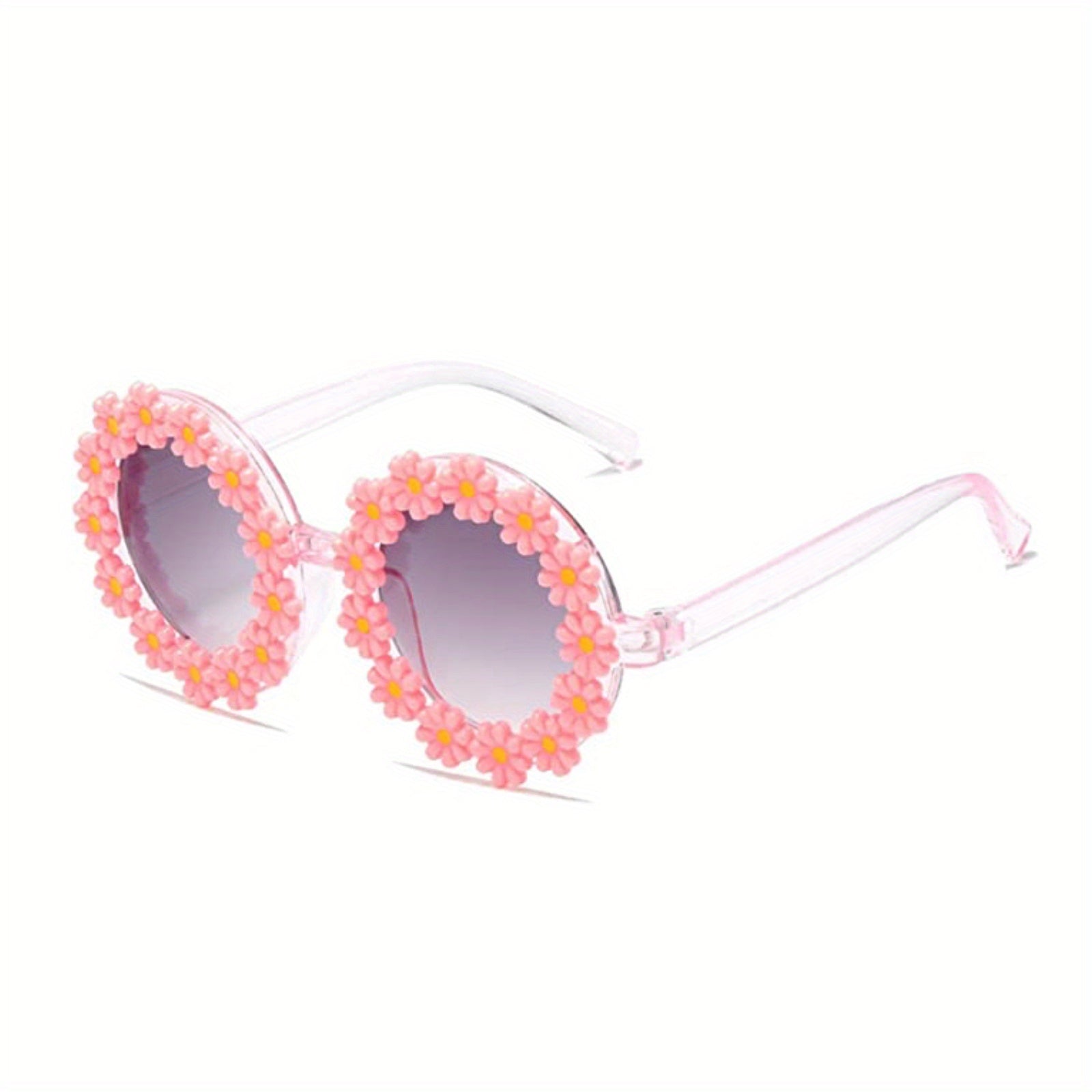 Girls Round Flower Sunglasses UV Protection Glasses for 1-6 Years Old