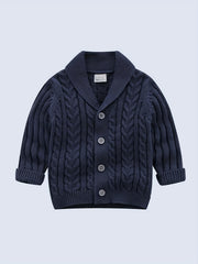 Unisex Baby Cardigan V Neck Botton Sweater For Winter Kids