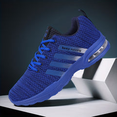 Men's Knit Air Cushioned Lace Up Casual Shoes Lightweight Sneaker