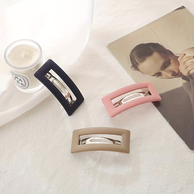 Hollow Square Hair Clip for Girls and Women