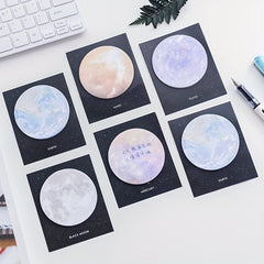 30pcs Planet Series Sticky Notes Round Tear Small Office Note Stickers