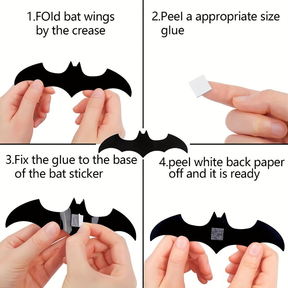 56pcs 3D Bat Sticker Halloween Party Decoration